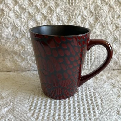 American Atelier Boa Red Replacement Coffee Cup Mug Stoneware Red Black 4.5” - Image 1 of 4