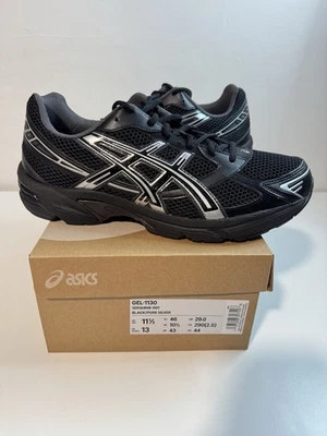 ASICS гель-1130 черный чистого серебра мужской размер 11,5 / женщин 13 1201A906-001 новый - Изображение 1 из 4