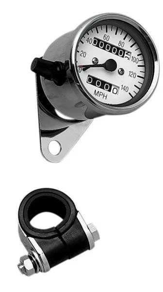 Drag Specialties DS-243836 Mini Mechanical Speedometer 2.4in. 140 MPH - 2:1 R... Foto 1 de 1