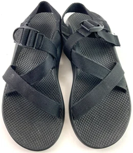 Sandalias clásicas Chaco zapatos negros para hombre talla 11 Z1 con tiras ropa de playa - Imagen 1 de 8
