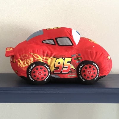 Kohls Cares 迪士尼皮克斯汽车 Lightning McQueen Rust-eze #95 毛绒 11 英寸赛车 — 第 1/4 张图片