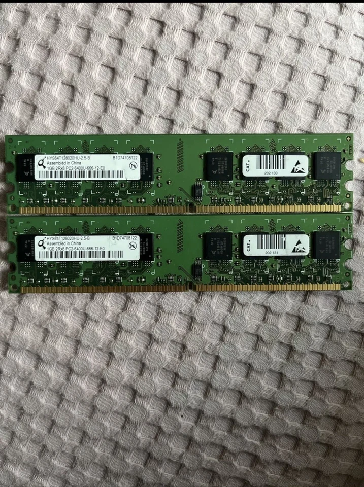 Qimonda HYS64T128020HU-2.5-B 2GB(2*1) Arbeitsspeicher - Bild 1 von 1