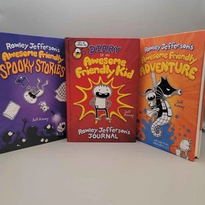 Diary of a Wimpy Kid Awesome Friendly Kid 3 Book Lot Hardcover Jeff Kinney - Picture 1 of 8