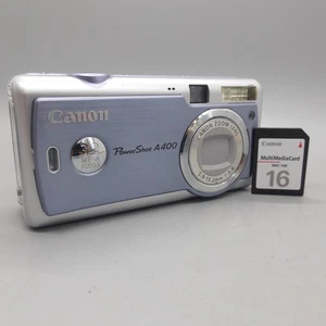 Canon Digital Camera PowerShot A400 3.2MP Blue Tested - Picture 1 of 7
