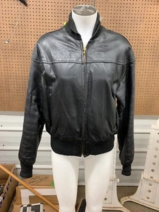 Vintage A Robert Lewis Idea size 46 Lamb skin Bomber Style Coat - Picture 1 of 7