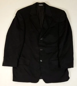 Loro Piana Mark Shale 100% Cashmere Black 3 Button Blazer Mens 42 R - Picture 1 of 5