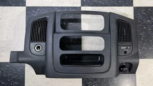 2002-2005 Dodge RAM 1500 2500 Dash RADIO Bezel Trim Panel Vents Storage BLACK - Picture 1 of 9