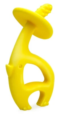TEETHER | MOMBELLA DANCING ELEPHANT (YELLOW) | FOOD GRADE SILICONE | BPA FREE - Image 1 of 4
