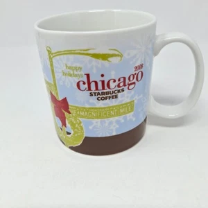 Starbucks Coffee Holiday Mug 2008 Chicago Collector Mag Mile 16 oz. - Picture 1 of 6