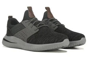 Skechers Delson 3.0 Cicada Shoes Slip On Men's Size 12 Gray Black New - Imagen 1 de 6