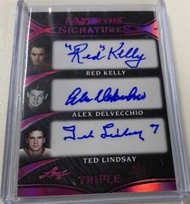 LEAF ULTIMATE 2018 TRIPLE 3 ULTIMATE SIGNATURES AUTO /2 KELLY LINDSAY RED WINGS