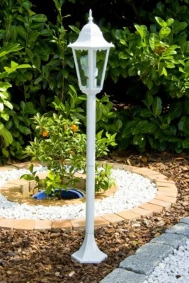 Garten Hof Einfahrt Beleuchtung Glas moderne Außen Wege Leuchten Lampen Laterne - Bild 1 von 4