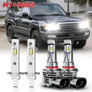 For Lexus LX470 2000-2007 4pcs 9005+H1 LED Headlight High + Low Beam Bulbs 6000K - Picture 1 of 17