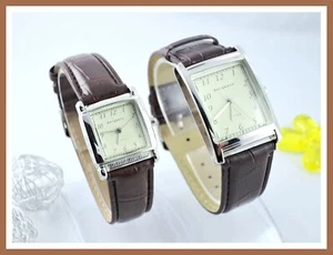 GOLDJUNGE69 * PARTNER-SET DAMEN &HERREN- ARMBANDUHR #BERGMANN 1922 - BRAUN - KRO - Bild 1 von 9