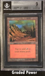 Beta Mountain v1 9 (1696) Quad + Magic MTG - Picture 1 of 2