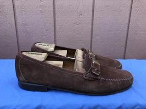 SELTEN Salvatore Ferragamo Herren Größe US 11 D Braun Wildleder Fahren Mokassin Halbschuh A4 - Bild 1 von 11