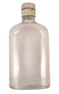 National Distilleries Empty Glass Bottle Half Pint with Cap - Picture 1 of 5