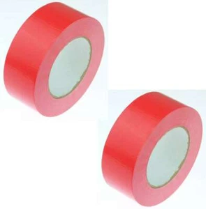 2 x Gewebeband 0,10€/m Steinband 50 mm x 50 m STANDARD ROT Klebeband Panzerband - Picture 1 of 3