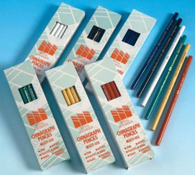 Royal Sovereign / West Design Chinagraph Pencils Black White Red Yellow
