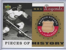 Maurice Richard 2001-02 NHL Legends Pieces of History Stick Montreal Canadiens