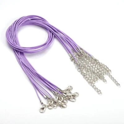 Lobster Clasp String Cord Leather Adjustable Braided Rope Diy Necklace 10-20Pcs - Image 1 of 4
