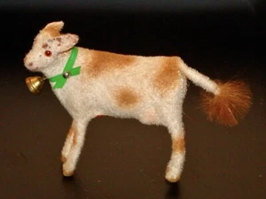VTG Kunstlerschutz Wagner Handwork W.Germany Brown & White Cow with Bell - Picture 1 of 2