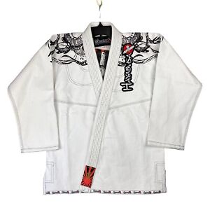NWT Hayabusa Pro Jiu Jitsu Gi Lightweight Adult A0 White Embroidered Dragon 