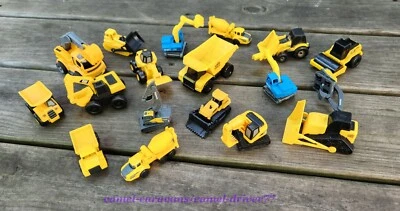 Lot 18 CONSTRUCTION VEHICLES Metal Plastic DOZER Backhoe CEMENT Dump Truck CAT - Image 1 of 4