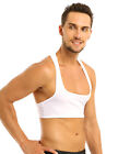 Men's Halter Neck Body Chest Harness Shouler Strap with O Ring Fitness Crop Tops
