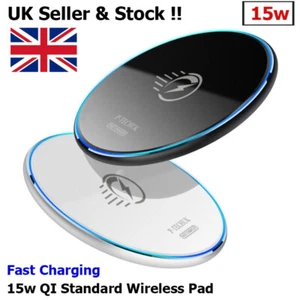 15W Fast Charging Wireless Charger Mobile Phone Charging Pad Mat for Samsung - Picture 1 of 13