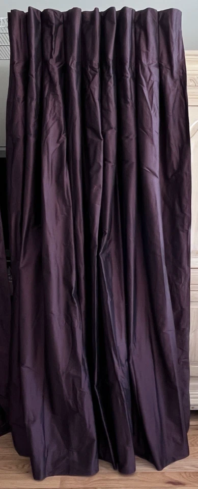 Williams-Sonoma Home Suntuosa Cortina de Seda Cortina Plisada Invertida 48 X 84 Forrada Foto 1 de 4