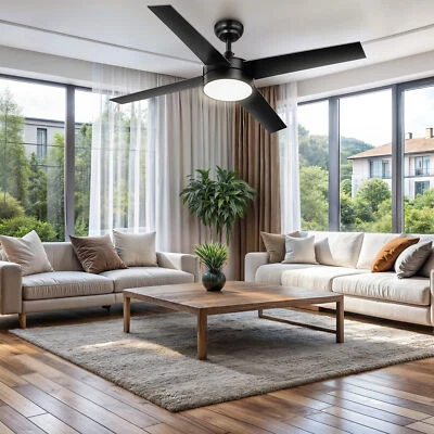 48'' Modern Dimmable LED Ceiling Fan Light Home Chandelier Lamp 4 Blades &Remote - Image 1 of 4