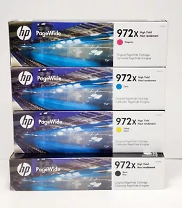 HP 972X PageWide High Yield Black, Cyan, Magenta, & Yellow Set NEW - Photo 1/6