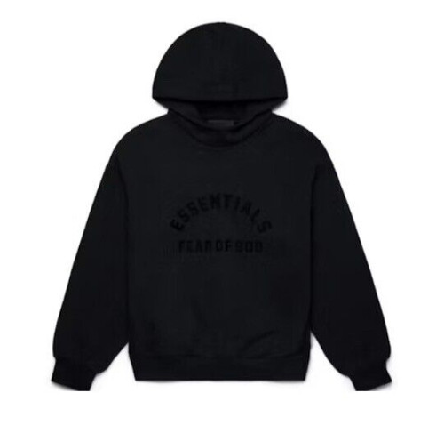 Felpa con cappuccio FOG Essential Jet Black Nuova Fear of God Pullover Felpa Small