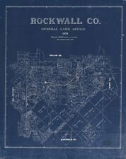 18" x 24" 1930 Map Rockwall Co