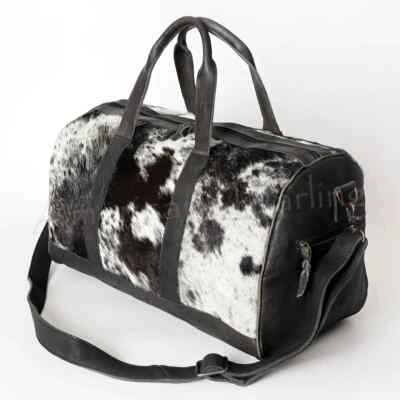 American Darling Weekend Duffle Travel Bag – Handcrafted Leather -ADBGS174BKW - Image 1 of 4