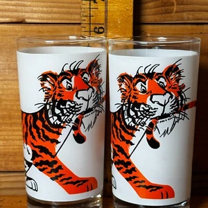 Vintage Libbey 60er Jahre ESSO EXXON ÖL GAS Milchgläser TIGER IN IHREM TANK Set - Bild 1 von 8