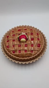 Vintage Apfelkuchenform/Platte mit Deckel wie Apple UNIVERSAL TRUMPS CORP Grannycore  - Bild 1 von 8