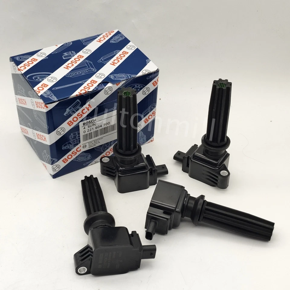 4PACK BOSCH Ignition Coil 0221604700 For Land Rover Discovery Sport Lincoln 2.0L - Imagem 1 de 4