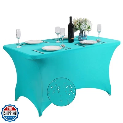 Cubierta de mesa de spandex impermeable SuperO para mesa de 4 pies ajuste universal Foto 1 de 4