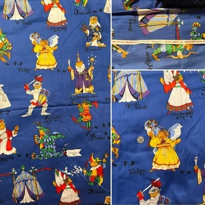Vtg Alexander Henry Fabric Blue Royal Shakesbear Theatre Company De Leon 45x60” - Picture 1 of 7
