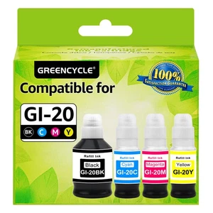 Cartucho de tinta de color 4PK CYBM GI20 GI-20 para impresión Canon PIXMA G6020 G7020 G5020 - Imagen 1 de 19