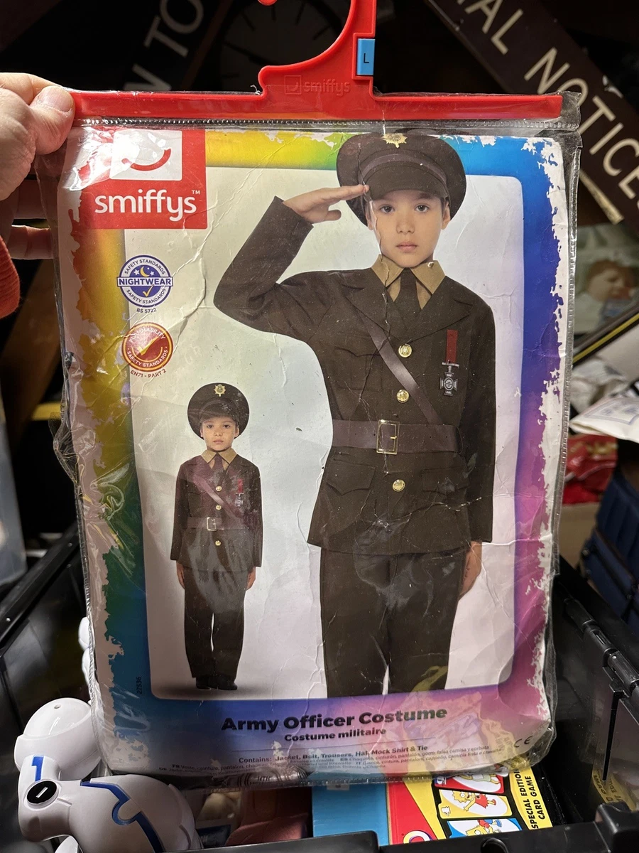 Disfraz Militar Niño Opiniones De Smiffys Disfraz De Chico Policía, Con  Top, Pantalones Disfraces Soldado Verde, image size:900x1200