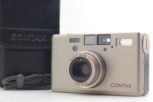 [COMO NUEVA] Cámara fotográfica compacta Contax T3 D Titan plateada apuntar y disparar 35 mm JAPÓN - Imagen 1 de 12