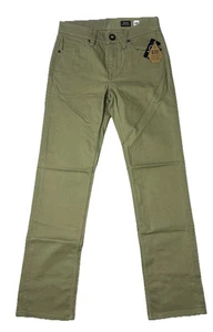Volcom Solver moderne gerade 5-Pocket Hose Herren 28 (30x30) grün Skate Neu mit Etikett - Bild 1 von 7