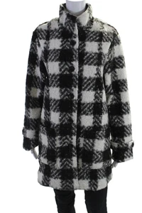 Shana Womens Geometric Patterned Button Up Soft Textured Colorblock Coat Size XS - Picture 1 of 7