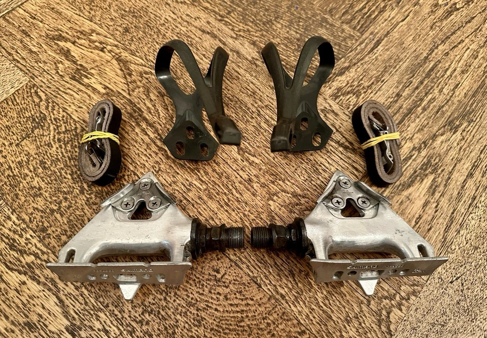 Pedali Bici Corsa Vintage Shimano PD-A550 per Eroica - Immagine 1 di 4