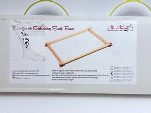 Needlepoint Embroidery Tapestry Scroll Frame Made of Organic Beech, Wooden Cross - Picture 1 of 7