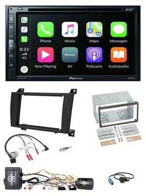 Pioneer DVD 2DIN Lenkrad DAB Bluetooth USB Autoradio für Mercedes SLK R171 04-08 - Bild 1 von 4