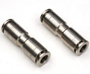 6mm Union Straight Push to connect fittings Stainless Steel 6MM, Silver  - Picture 1 of 6